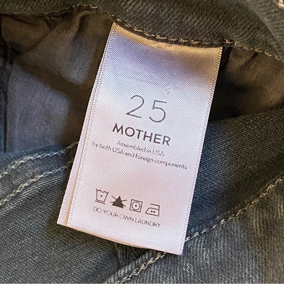 MOTHER The hustler ankle fray second chance gray black high waisted crop jeans - Picture 13 of 16